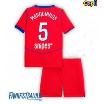 Paris Saint-Germain Marquinhos #5 Echipament de Fotbal Replică 2025-26 Copii Treilea (+ Șorturi)